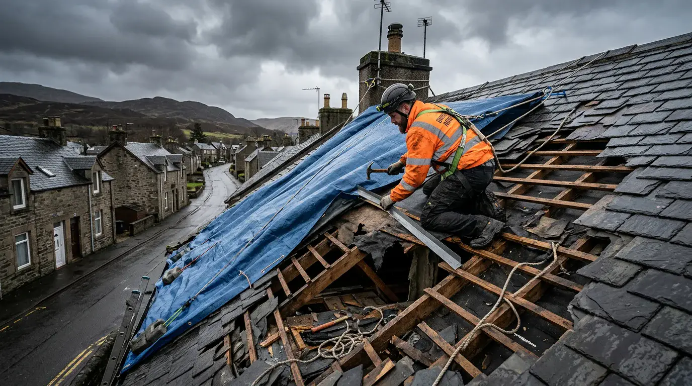 Illustrative re-roofing work